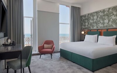 King room with balcony at DoubleTree By Hilton Brighton Metropole.