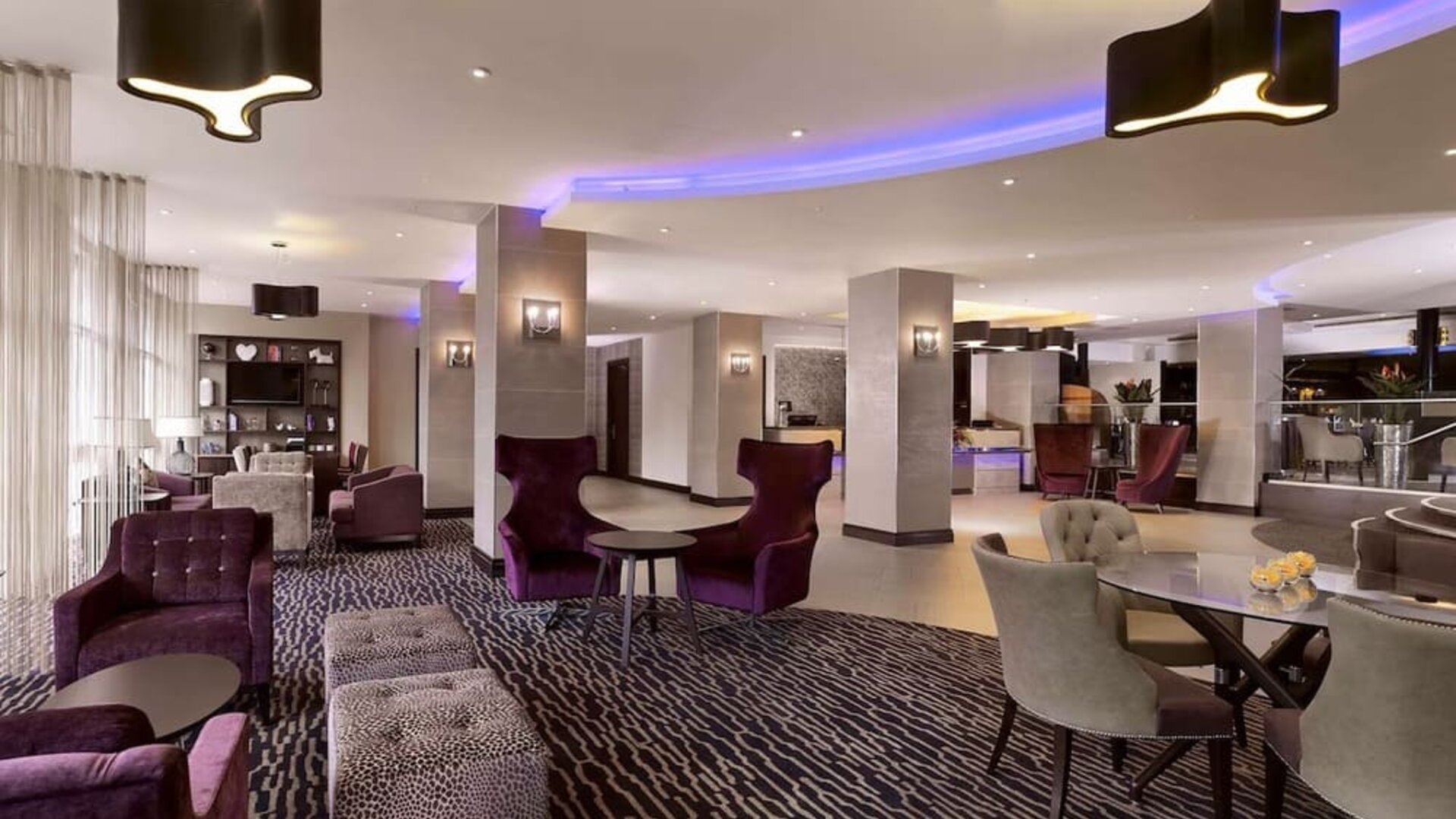 Lobby and lounge area at DoubleTree By Hilton Woking.