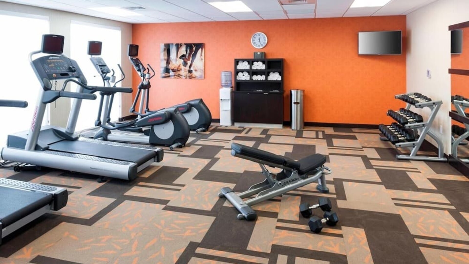Fitness center available at Courtyard By Marriott Houston North/ Shenandoah. 