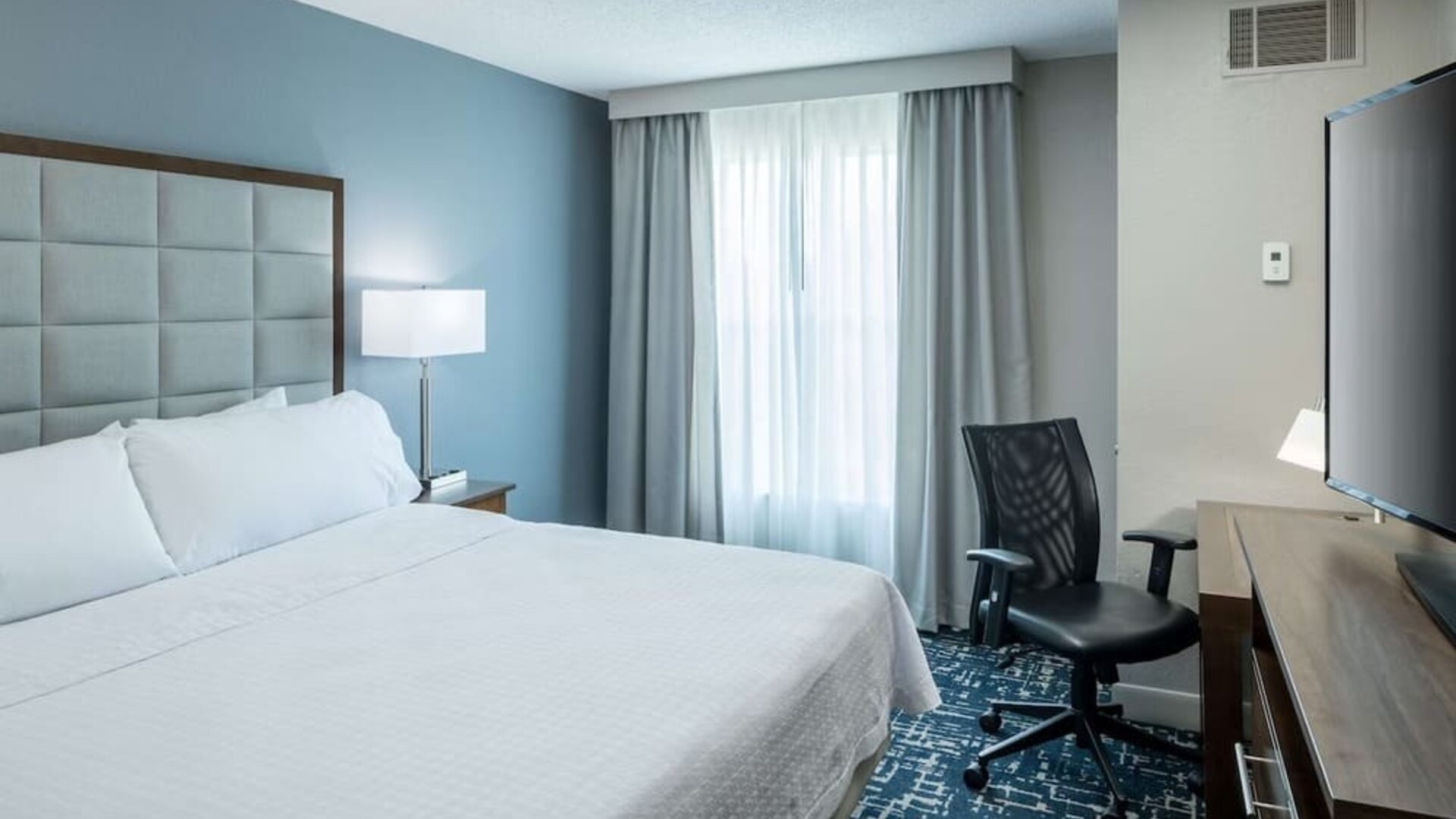 Day room with work space at Homewood Suites By Hilton Austin NW Near The Domain.