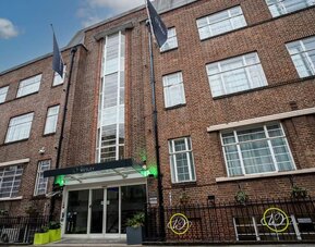 Hotel exterior at The Wesley Euston Hotel.
