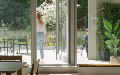 Cafe at Wilmina Hotel.