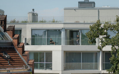 Building exterior at Wilmina Hotel.