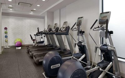 Fitness center available at DoubleTree By Hilton London Angel Kings Cross. 
