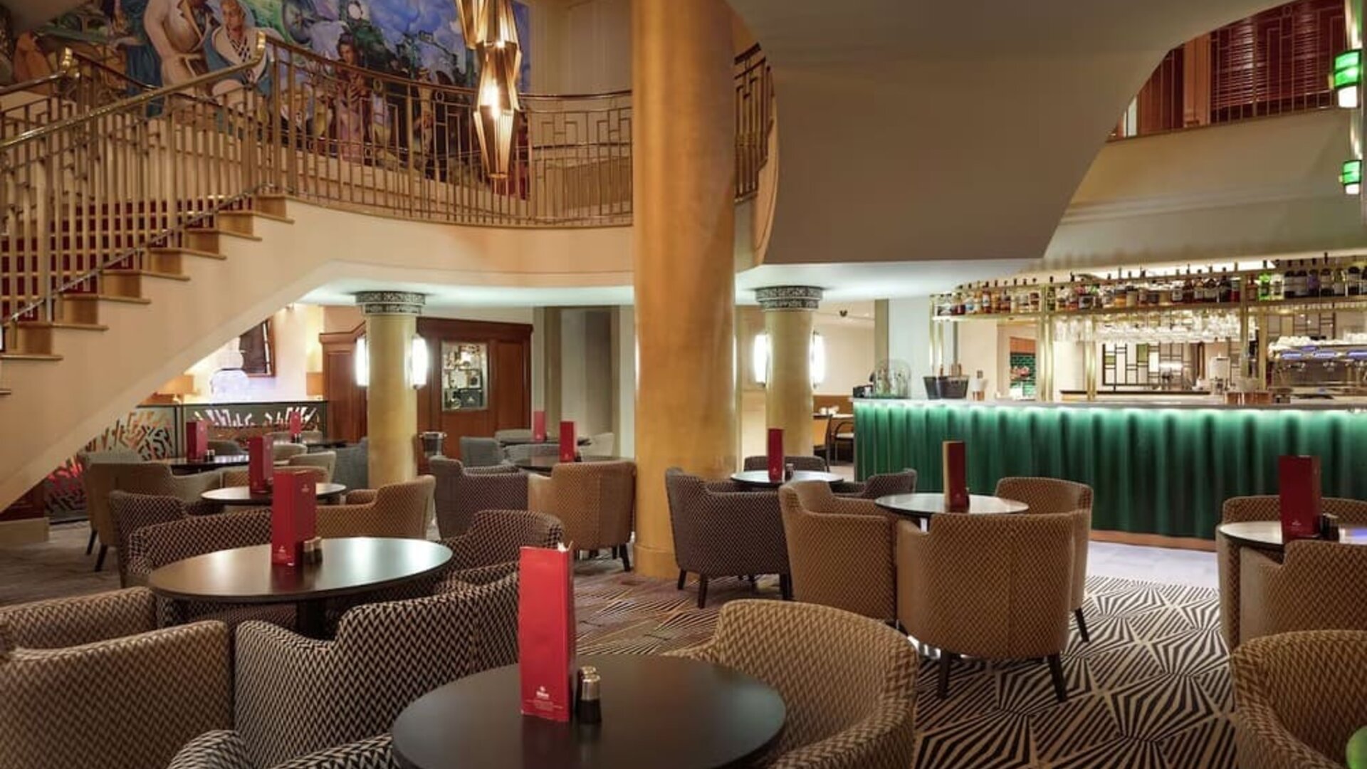 Hotel bar at Hilton London Paddington.