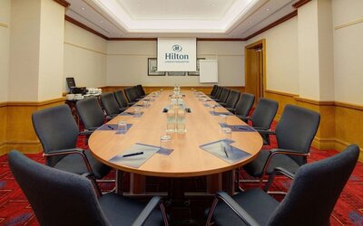 Professional meeting room at Hilton London Paddington.
