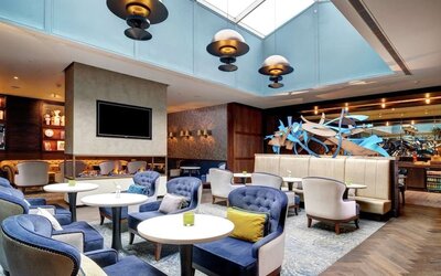 Executive lounge perfect for coworking at Hilton London Bankside.