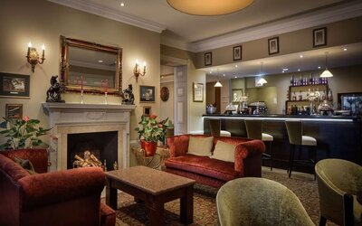 Hotel bar at Hilton London Euston.