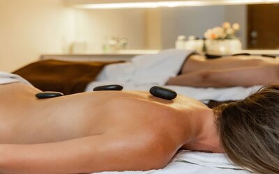 Hot stone massage available at Hilton London Heathrow Airport Terminal 5.