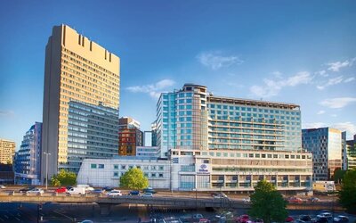 Hotel exterior at Hilton London Metropole.