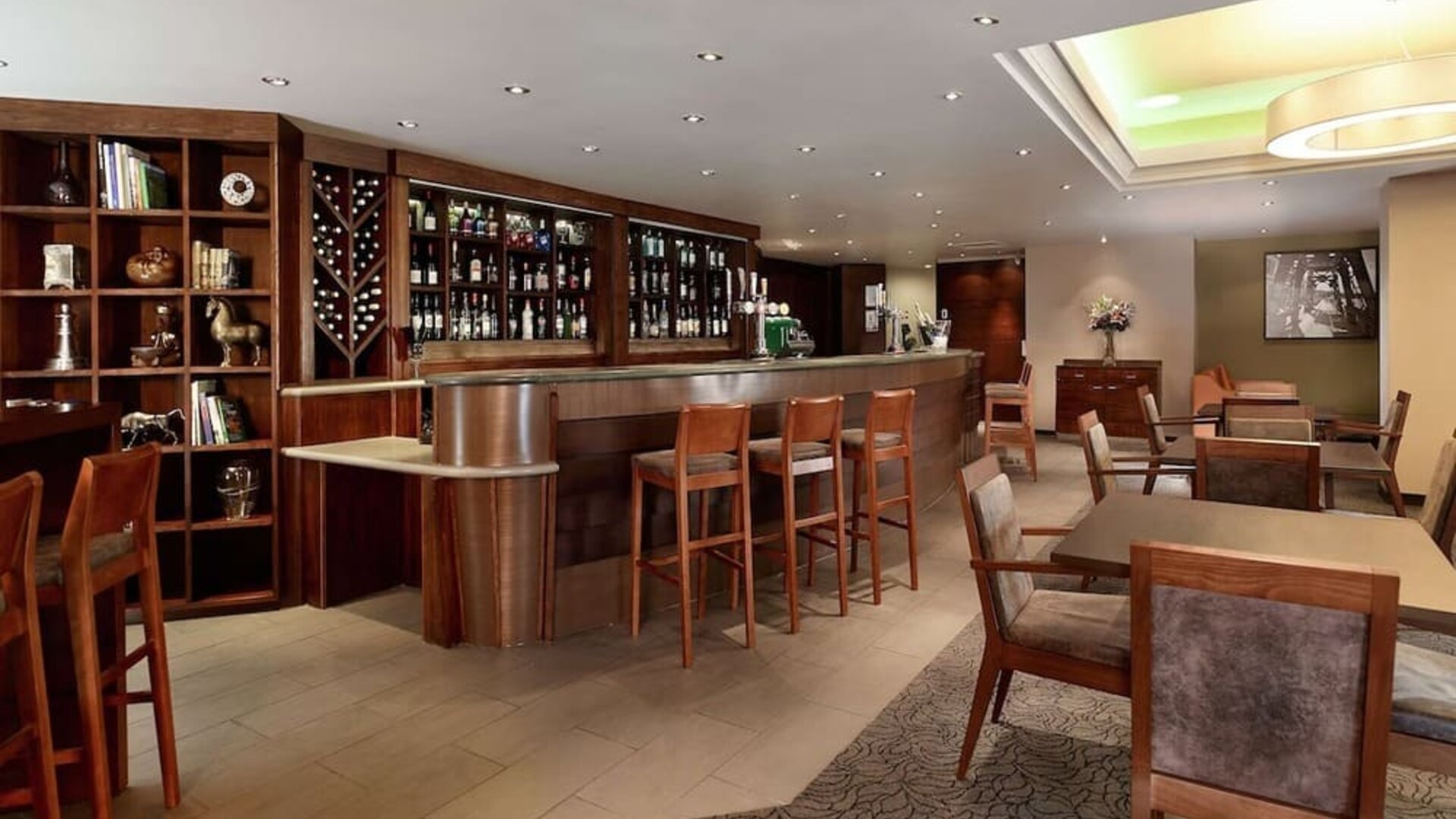 Hotel bar at DoubleTree By Hilton Bristol City Centre. 
 