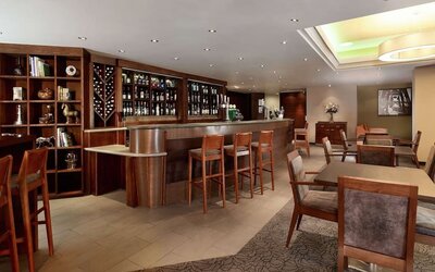 Hotel bar at DoubleTree By Hilton Bristol City Centre. 
 