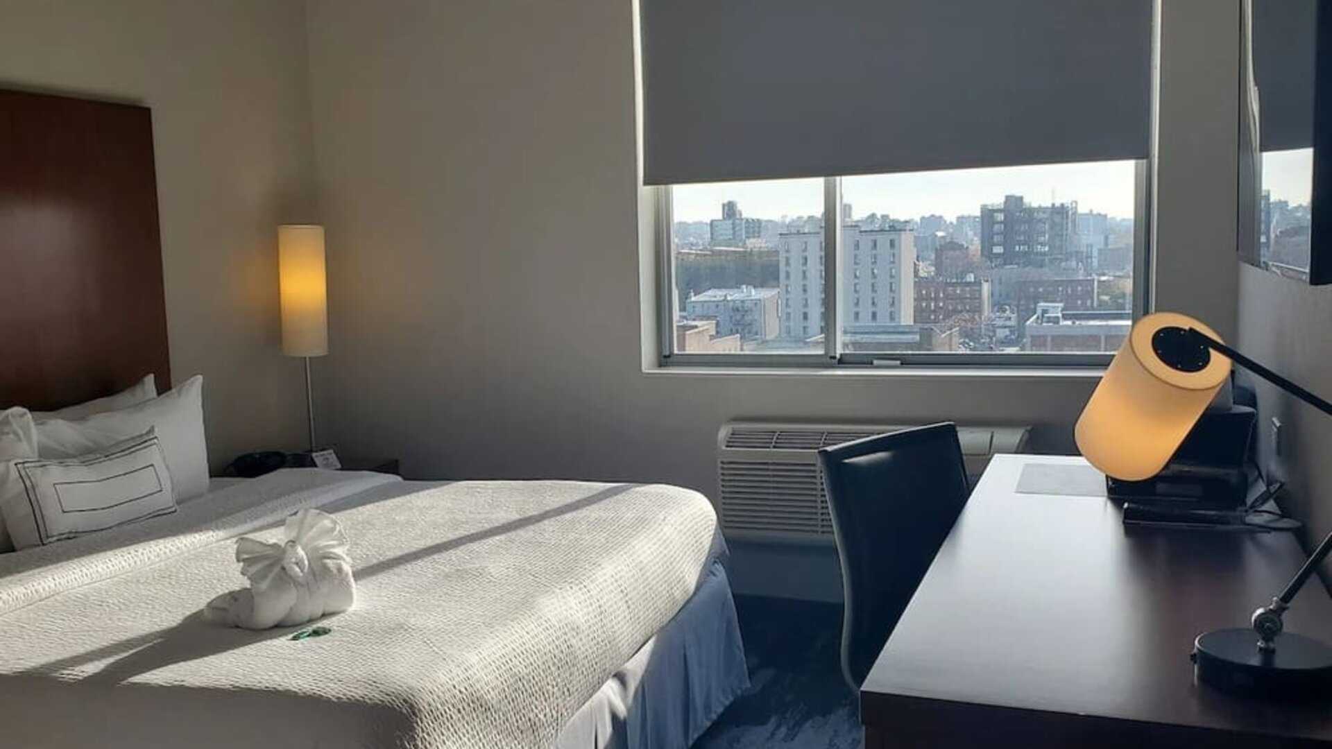 Romantic king room at Fairfield Inn & Suites New York Brooklyn.