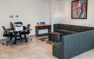 Business center at Fairfield Inn & Suites New York Brooklyn.