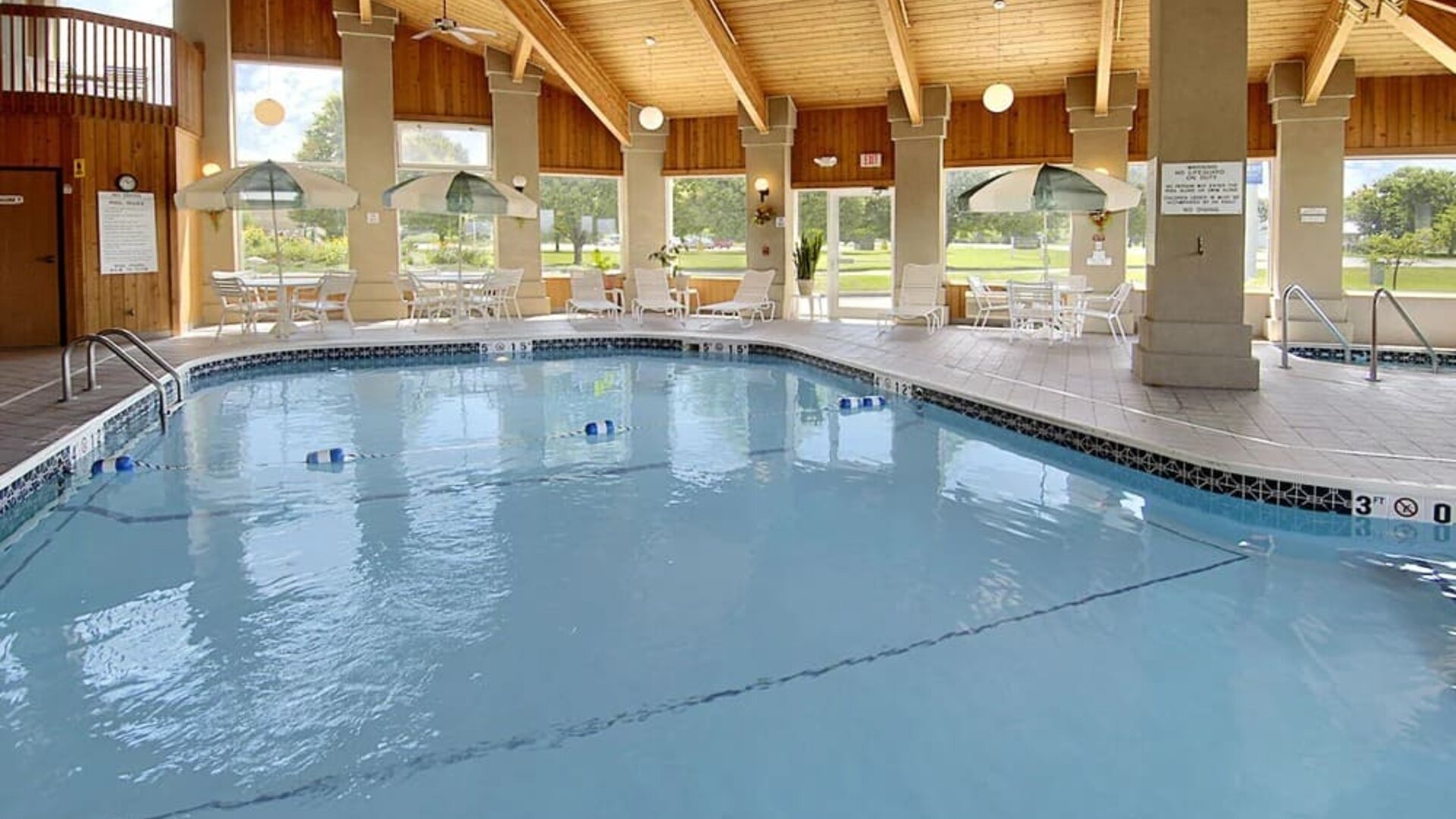 Large indoor pool at Baymont By Wyndham Pella.