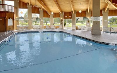 Large indoor pool at Baymont By Wyndham Pella.