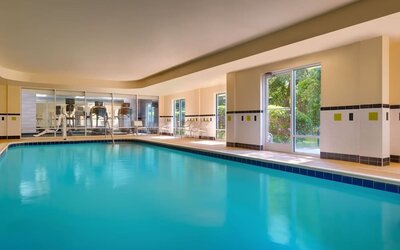 Refreshing indoor pool at Fairfield Inn & Suites By Marriott Tallahassee Central.