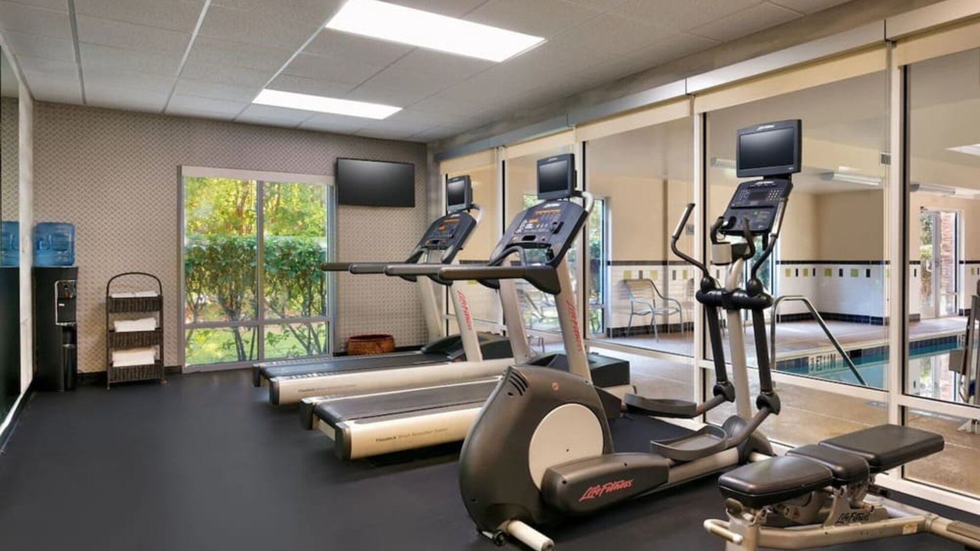 Fitness center available at Fairfield Inn & Suites By Marriott Tallahassee Central.