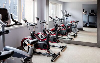 Fitness center available at Doubletree by Hilton Glasgow Central.