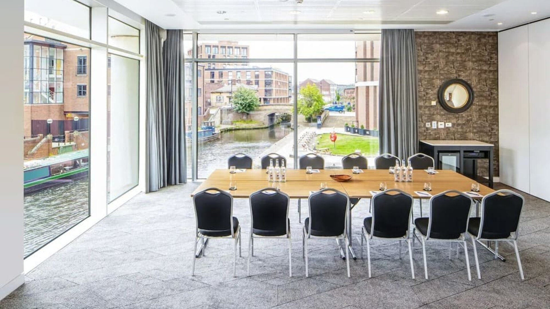 Meeting room with a view at DoubleTree By Hilton Leeds City Centre.