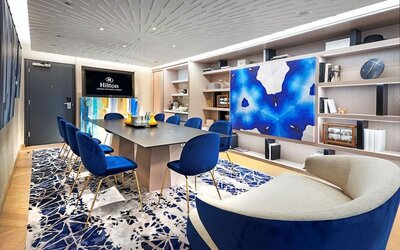 Professional meeting room at Hilton London Heathrow Airport.