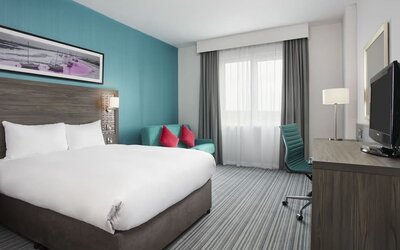 Day use room with work desk at Leonardo Hotel Belfast.