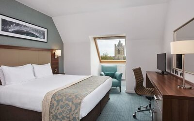 Day use room with work desk at Leonardo Hotel Dublin Christchurch.