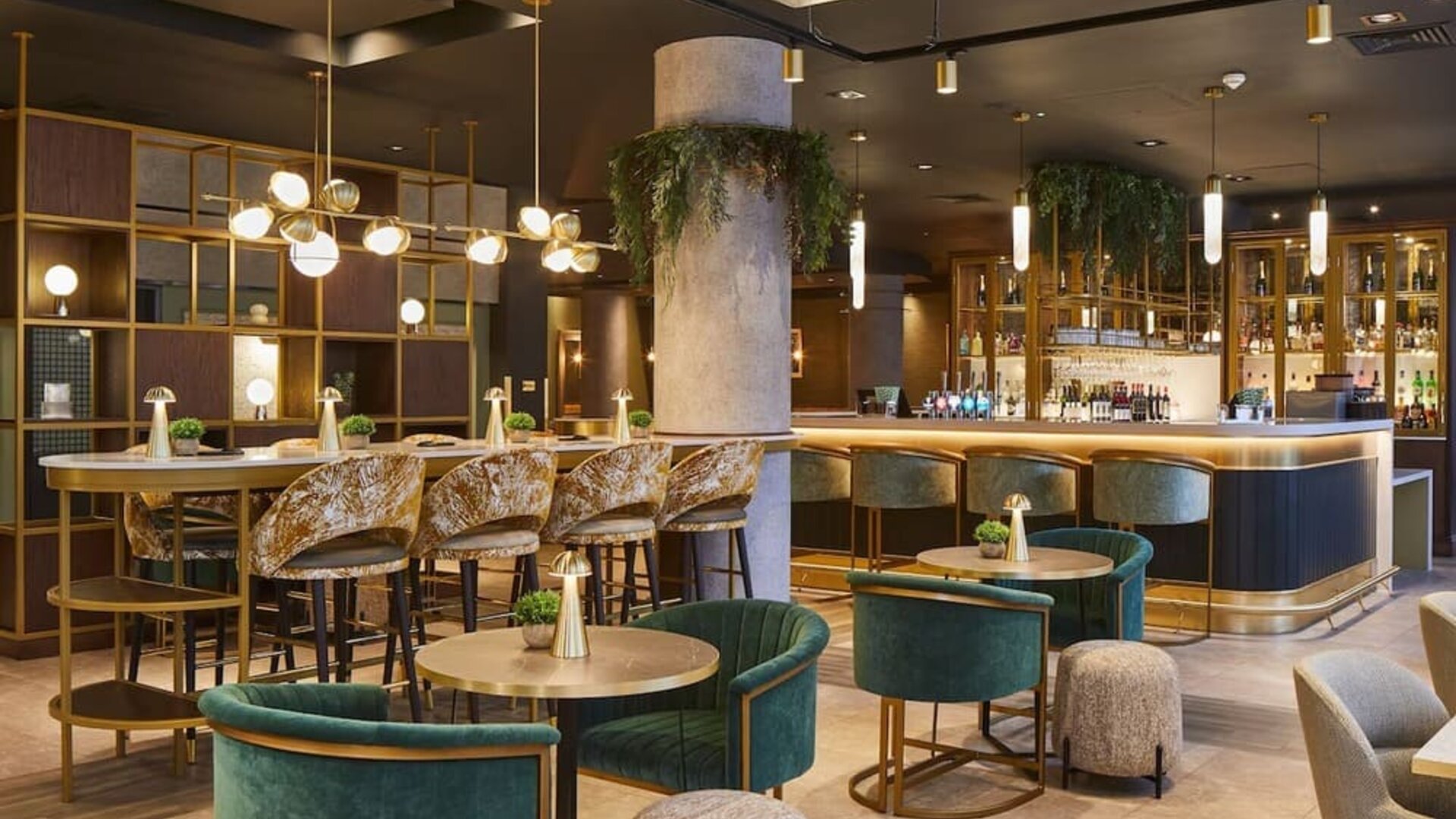 Hotel bar at Leonardo Royal Hotel Glasgow.