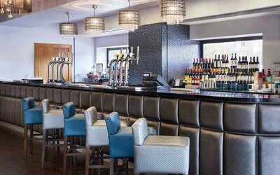 Hotel bar at Leonardo Hotel Newcastle Quayside.