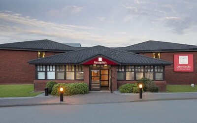 Hotel exterior at Leonardo Inn Aberdeen Airport.
