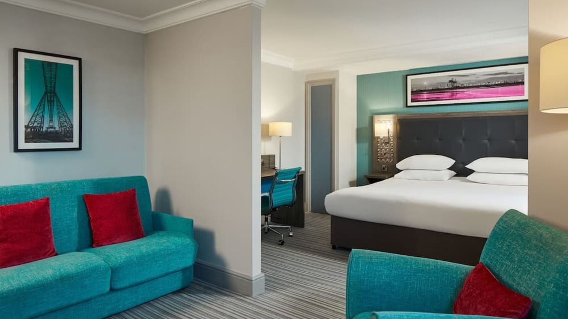 Romantic king room Cozy dining at Leonardo Hotel Middlesbrough.