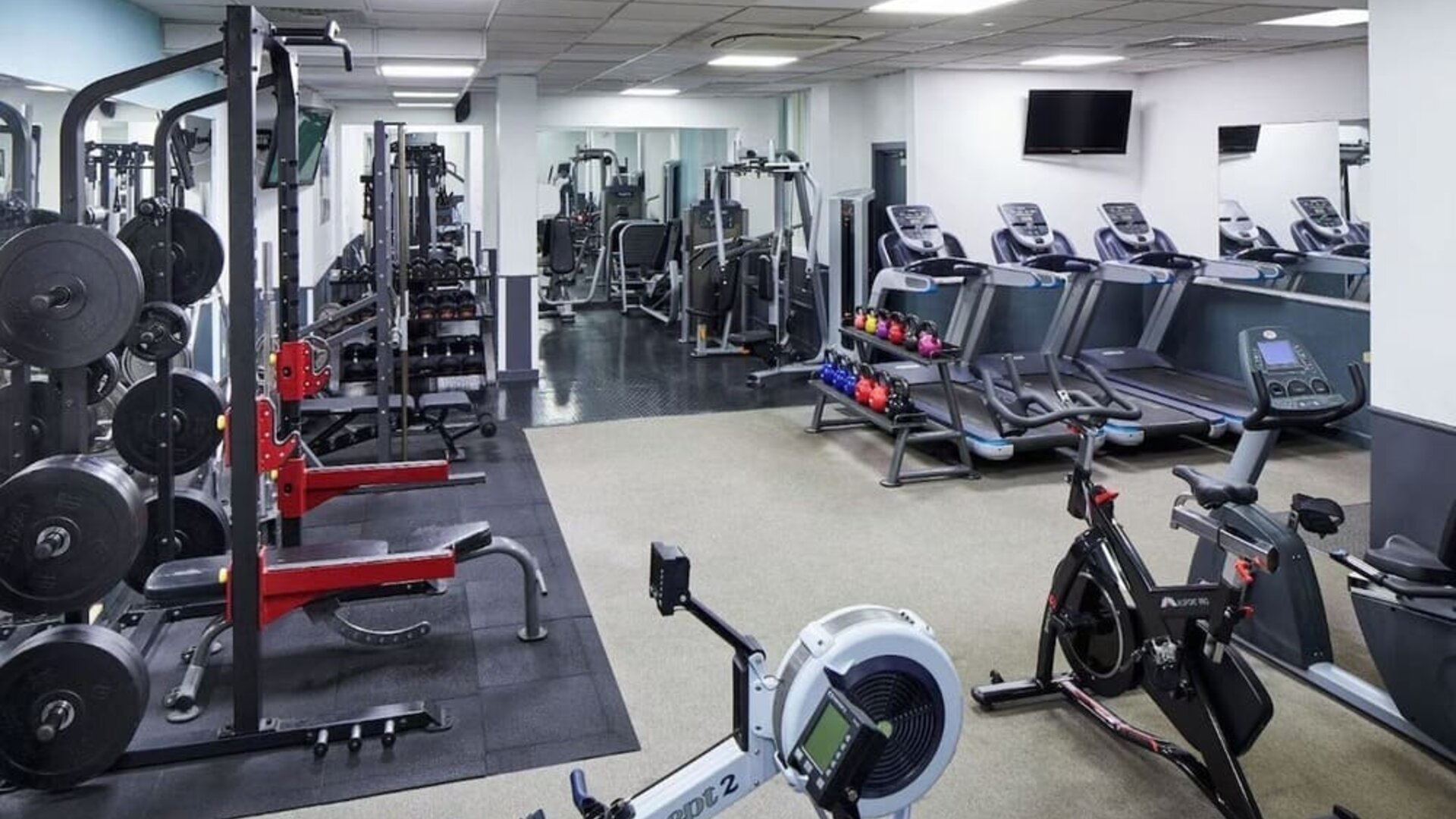 Well equipped fitness center at Leonardo Hotel Edinburgh Murrayfield.