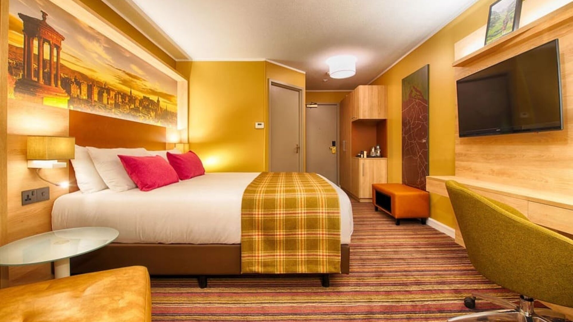 Day use room with work desk at Leonardo Royal Hotel Edinburgh Haymarket.