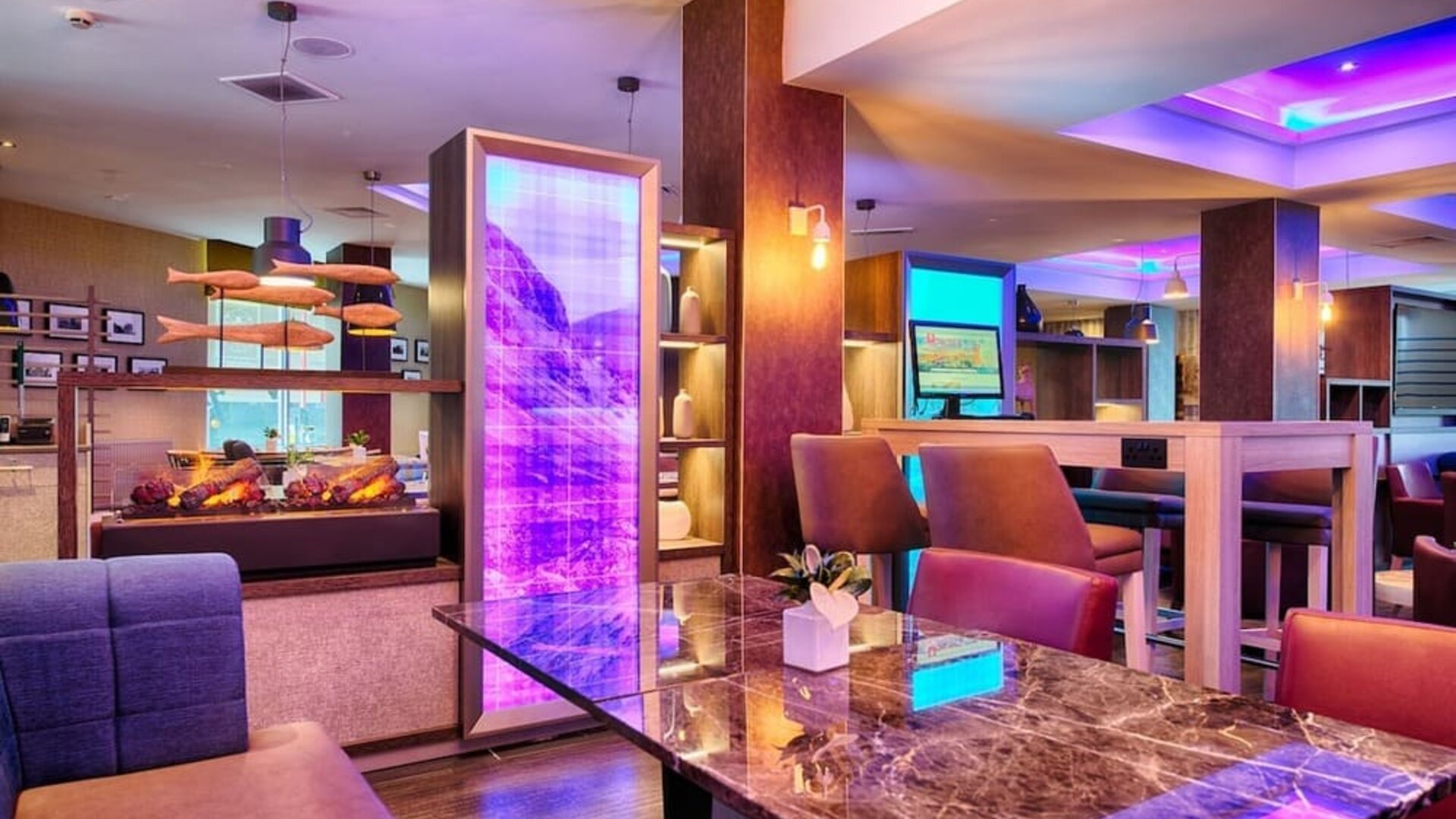 Business center at Leonardo Royal Hotel Edinburgh Haymarket. 