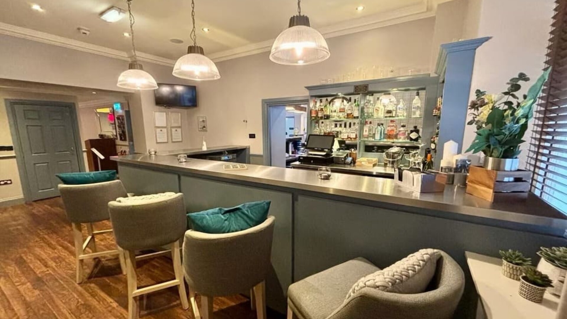 Hotel bar at Leonardo Hotel Edinburgh City.