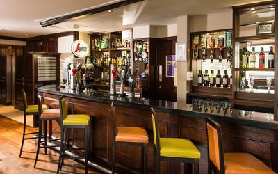 Hotel bar at Leonardo Inn Glasgow West End.
