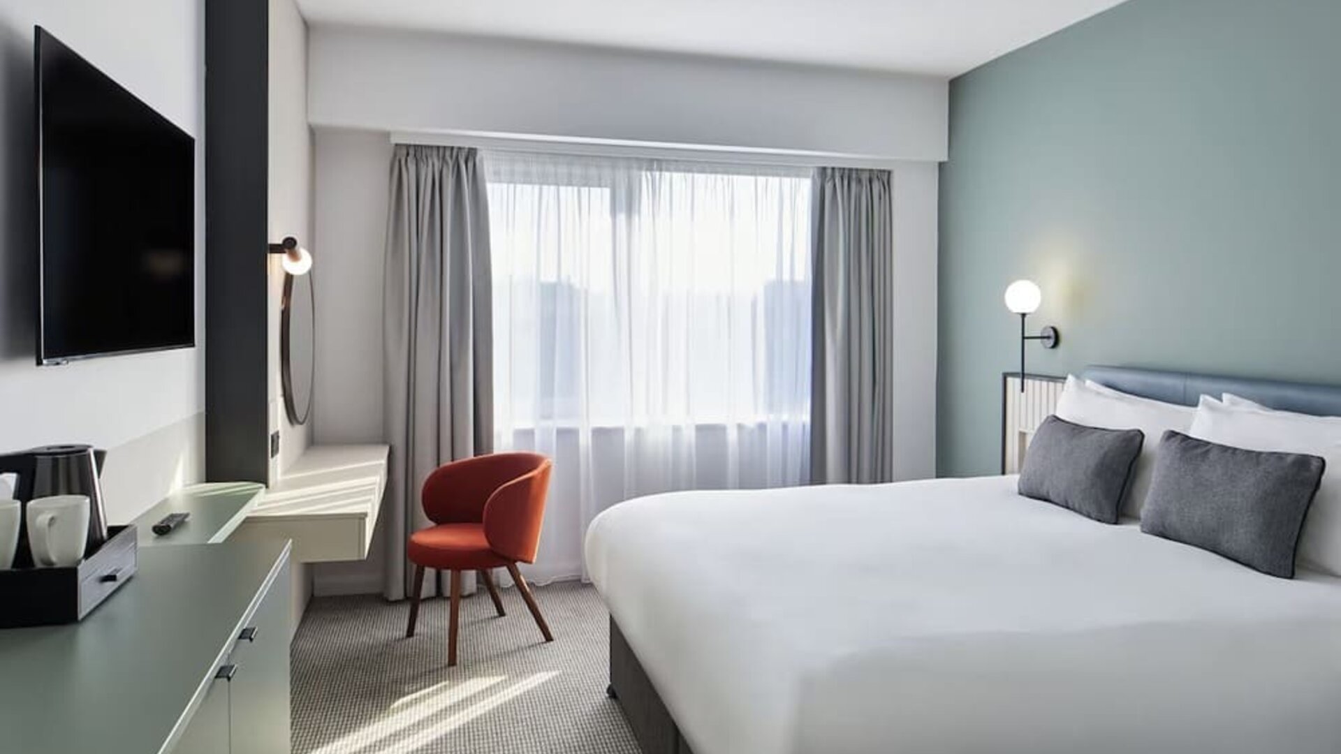 Spacious day use room at Leonardo Hotel Dublin Parnell Street.