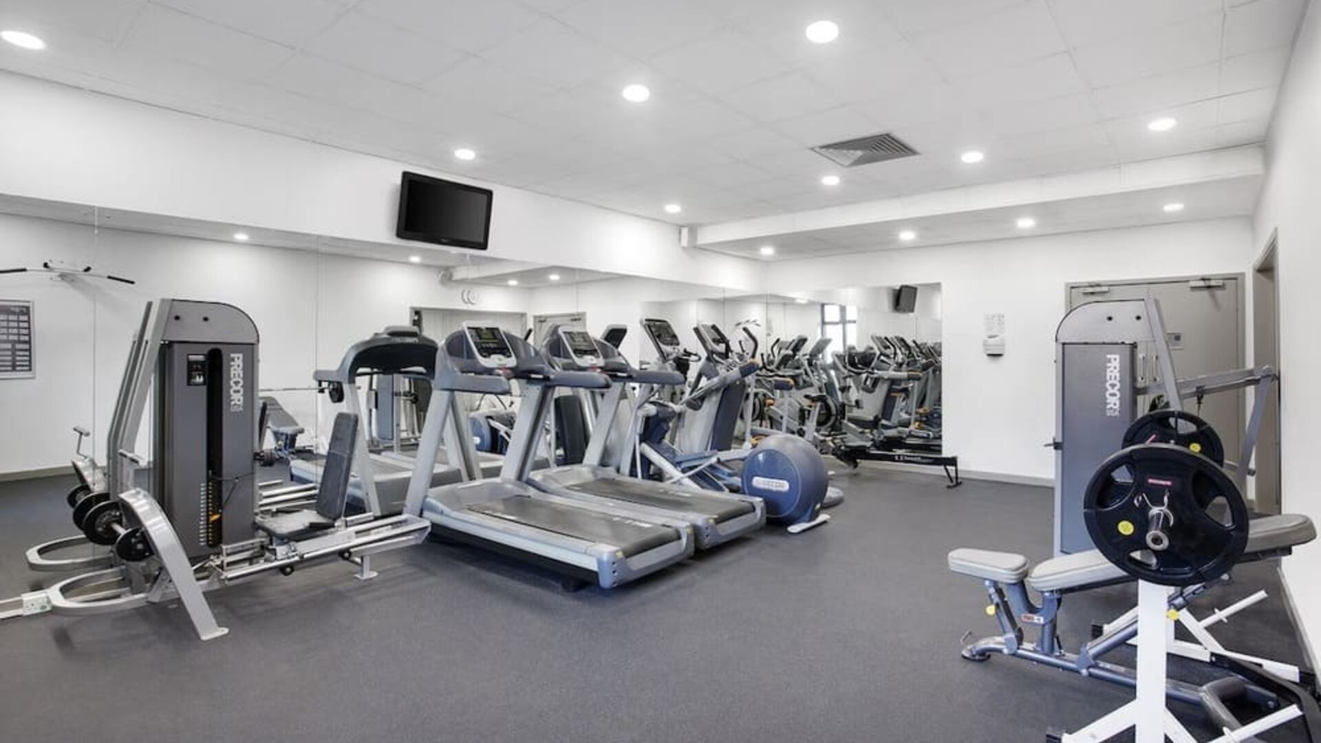 Fitness center at Leonardo Hotel East Midland Airport.