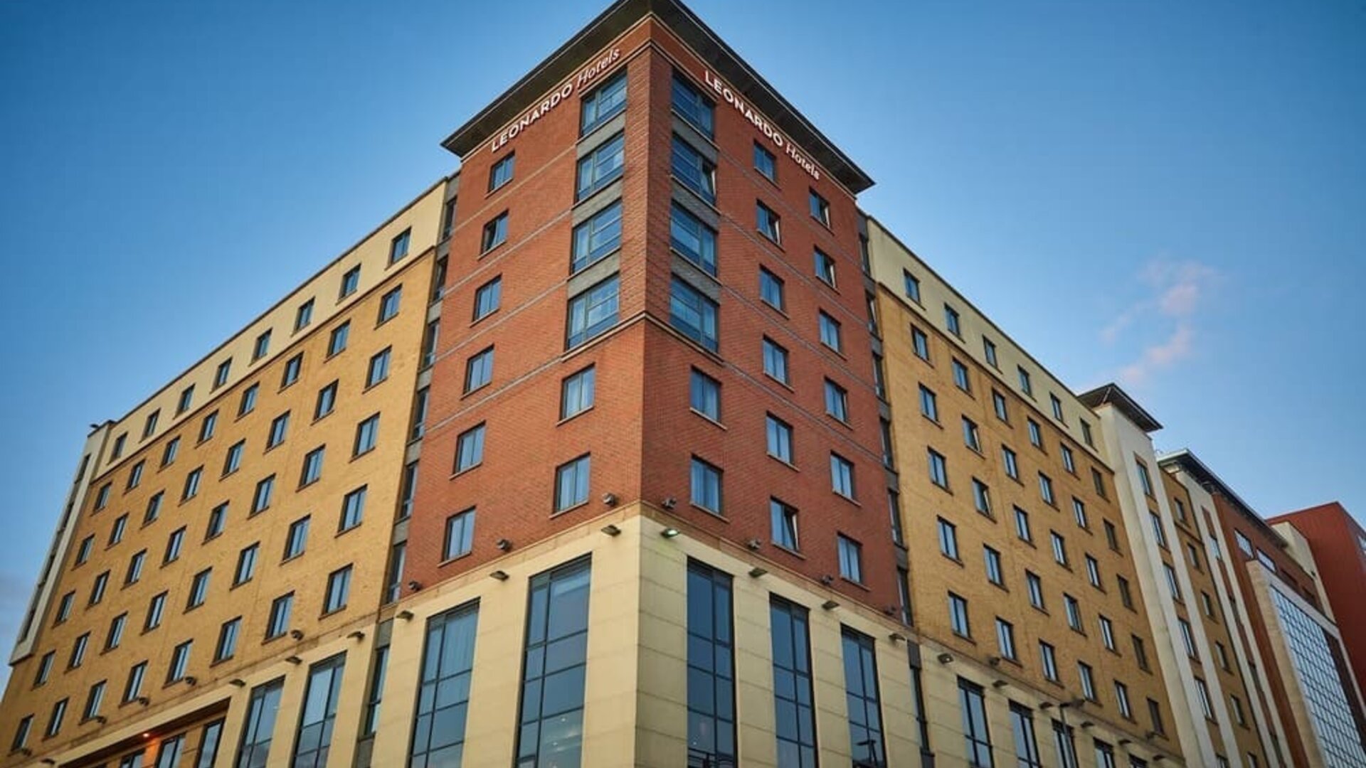 Hotel exterior at Leonardo Hotel Newcastle.