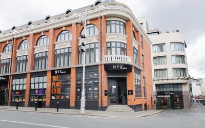 Hotel entrance at NYX Dublin Christchurch.