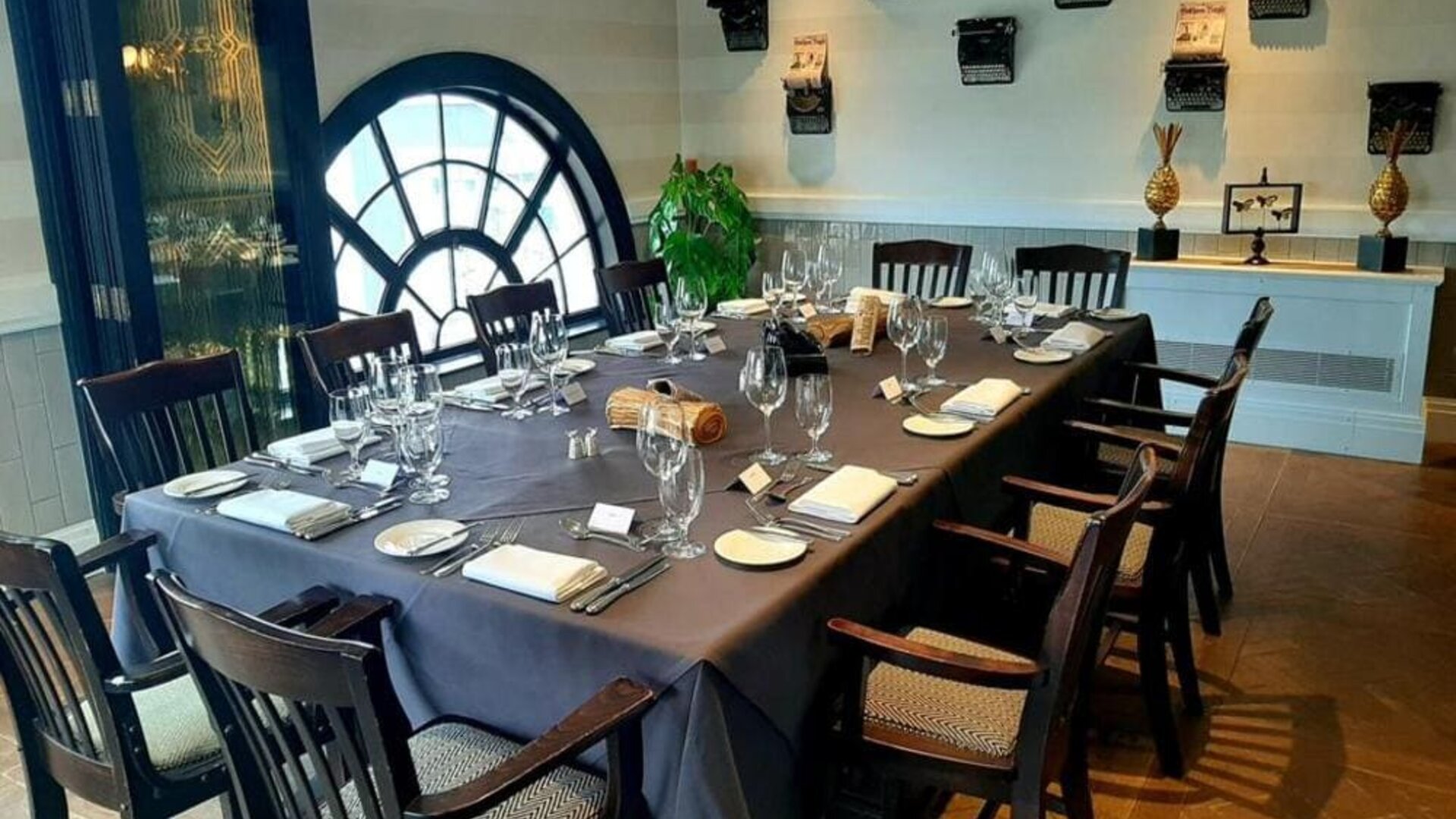 Banquet hall at Hotel Gotham. 