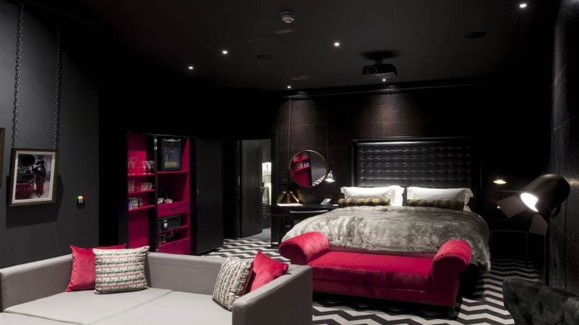 Day use room with living area at Hotel Gotham. 