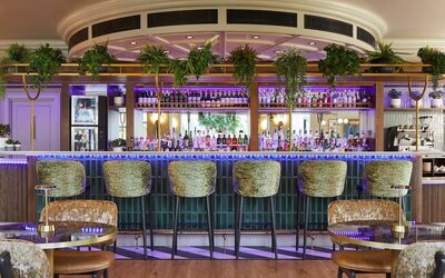 Hotel bar at Leonardo Hotel Southampton Grand Harbour.