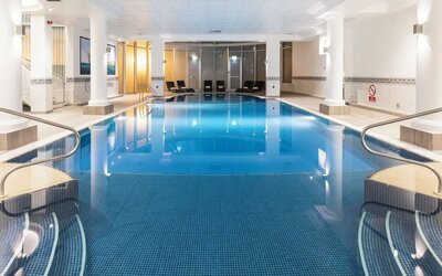 Refreshing indoor pool at Leonardo Hotel Southampton Grand Harbour.