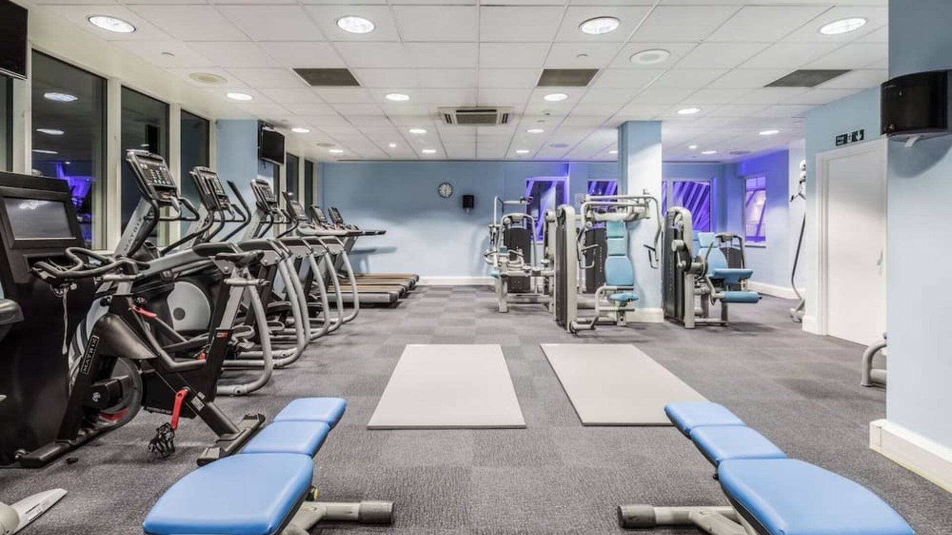 Fitness center available at Leonardo Hotel Southampton Grand Harbour.