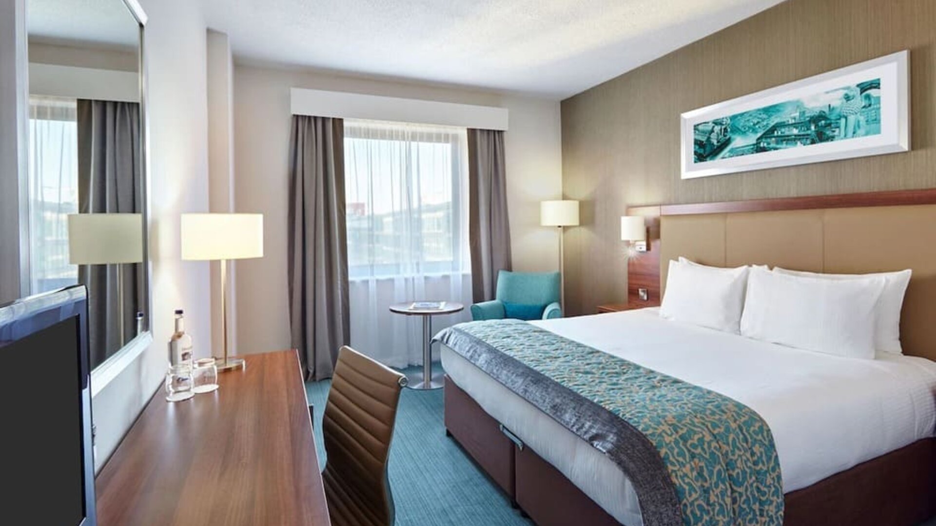 Day use room with work desk at Leonardo Hotel Milton Keynes.
