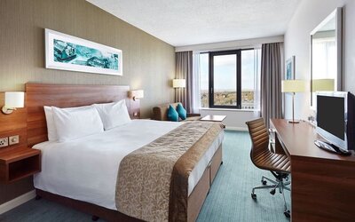 Day use room with work desk at Leonardo Hotel Milton Keynes.