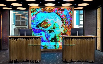 Hotel reception at NYX Dublin Portobello.