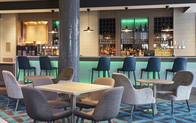 Hotel lounge at Leonardo Hotel Southampton.