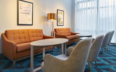 Lounge and meeting space at Leonardo Hotel Southampton.